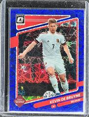 Kevin De Bruyne [Optic Blue Velocity] #11 Soccer Cards 2021 Panini Donruss Road to Qatar Prices