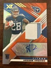 Hassan Haskins [Orange] #RSA-HH Football Cards 2022 Panini XR Rookie Swatch Autographs Prices