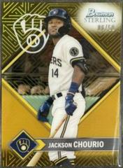 Jackson Chourio [Gold] #ST-14 Baseball Cards 2023 Bowman Sterling Tek Prices