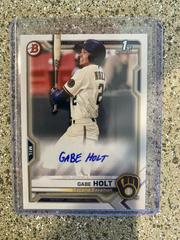 Gabe Holt Baseball Cards 2021 Bowman Paper Prospects Autographs Prices