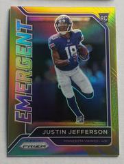 Justin Jefferson [Gold] #10 Football Cards 2020 Panini Prizm Emergent Prices