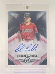 Corbin Carroll [Black Lava] #RA-CC Baseball Cards 2023 Bowman Sterling Rookie Autographs Prices