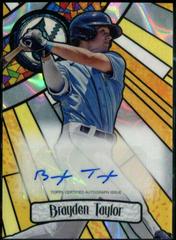 Brayden Taylor [Lava] #BGA-BT Baseball Cards 2023 Bowman Draft Glass Autographs Prices
