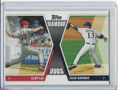 Cliff Lee, Zack Greinke Baseball Cards 2011 Topps Diamond Duos Prices
