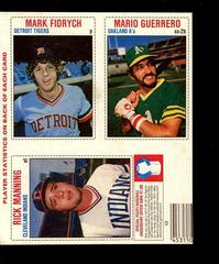Mario Guerrero, Mark Fidrych, Rick Manning [L Panel Hand Cut] Baseball Cards 1979 Hostess Prices