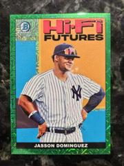 Jasson Dominguez [Green Refractor Mega Box Mojo] #HIFI-11 Baseball Cards 2022 Bowman Hi Fi Futures Prices