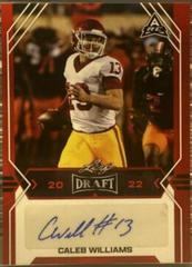 Caleb Williams [Red] #BA-CW1 Football Cards 2022 Leaf Draft Autographs Prices