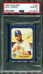 Cecil Cooper #100 Baseball Cards 1986 Fleer Mini Prices