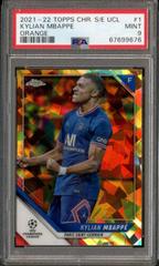 Kylian Mbappe [Orange Refractor] Soccer Cards 2021 Topps Chrome UEFA Champions League Prices