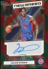 Jalen Duren [Asia Red Green] Basketball Cards 2022 Panini Donruss Elite New Breed Autographs Prices