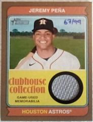 Jeremy Pena [Gold] Baseball Cards 2023 Topps Heritage Clubhouse Collection Relics Prices