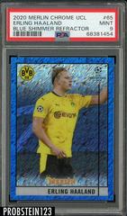 Erling Haaland [Blue Wave] #49 Soccer Cards 2020 Topps Chrome UEFA Champions League Prices