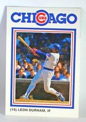 Leon Durham Baseball Cards 1987 Cubs David Berg Prices