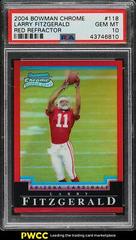 Larry Fitzgerald [Red Refractor] #118 Football Cards 2004 Bowman Chrome Prices