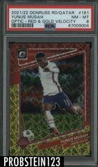 Yunus Musah [Optic Red and Gold Velocity] #161 Soccer Cards 2021 Panini Donruss Road to Qatar Prices