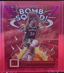 Giannis Antetokounmpo [Pink Laser] #5 Basketball Cards 2022 Panini Donruss Bomb Squad Prices