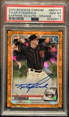 Tyler Fitzgerald [Orange] #BSPA-TF Baseball Cards 2020 Bowman Sapphire Autographs Prices
