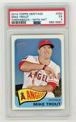 Mike Trout [Throwback With Hat] Baseball Cards 2014 Topps Heritage Prices