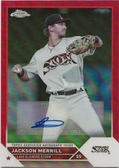 Jackson Merrill [Autograph Red] #PDC-165 Baseball Cards 2023 Topps Pro Debut Chrome Prices