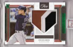 Steven Kwan [Emerald] #122 Baseball Cards 2022 Panini Three and Two Prices