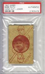 Babe Ruth [Joker] Baseball Cards 1927 W560 Hand Cut Prices