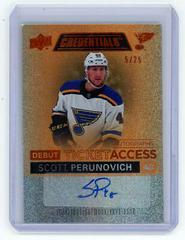 Scott Perunovich #DTAA-SP Hockey Cards 2021 Upper Deck Credentials Debut Ticket Access Autographs Prices