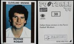 Bernie Kosar #38 Football Cards 1988 Panini Sticker Prices