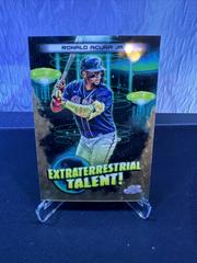 Ronald Acuna Jr. [Superfractor] Baseball Cards 2023 Topps Cosmic Chrome Extraterrestrial Talent Prices