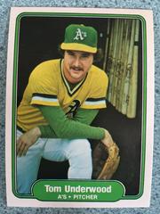 Tom Underwood #109 Baseball Cards 1982 Fleer Prices