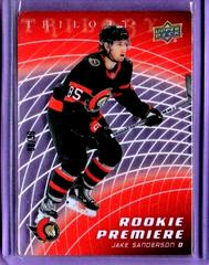 Jake Sanderson Hockey Cards 2022 Upper Deck Trilogy 2005-06 Rookie Premiere Tribute Prices