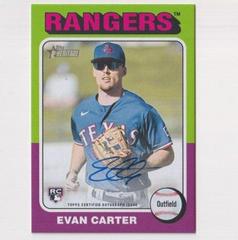 Evan Carter #ROA-EC Baseball Cards 2024 Topps Heritage Real One Autograph Prices