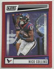 Nico Collins [Dots Red] Football Cards 2022 Panini Score Prices