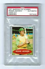 Reggie Jackson [Hand Cut] Baseball Cards 1971 Bazooka No Number Prices