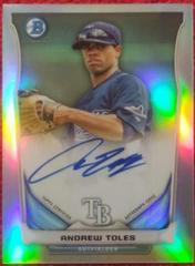 Andrew Toles [Chrome Refractor] #AT Baseball Cards 2014 Bowman Prospect Autograph Prices