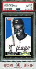 Frank Thomas #874 Baseball Cards 1991 Score Prices