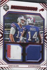 Josh Allen, Stefon Diggs [Ruby] Football Cards 2022 Panini Limited Dynamic Duos Prices