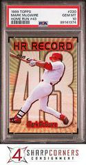 Mark McGwire [#43] #220 Baseball Cards 1999 Topps Home Run Record Prices