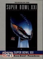 Super Bowl XXI Football Cards 1990 Pro Set Theme Art Prices