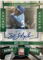 Dee Gordon [Signature Status Emerald] #134 Baseball Cards 2010 Donruss Elite Extra Edition Prices