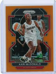 Aari McDonald [Orange] #19 Basketball Cards 2022 Panini Prizm WNBA Prices