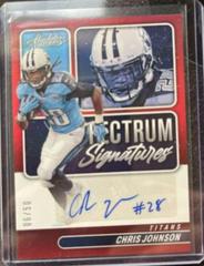 Chris Johnson [Red] Football Cards 2022 Panini Absolute Spectrum Signatures Prices