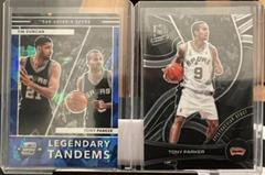 Tim Duncan, Tony Parker [Blue Ice] #7 Basketball Cards 2021 Panini Contenders Optic Legendary Tandems Prices