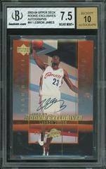LeBron James [Autograph] Basketball Cards 2003 Upper Deck Rookie Exclusives Prices