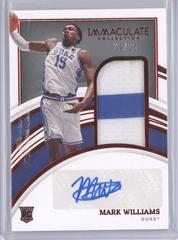 Mark Williams [Patch Autograph Red] #29 Basketball Cards 2022 Panini Immaculate Collection Collegiate Prices