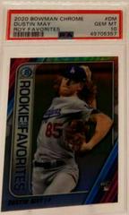 Dustin May #ROYF-DM Baseball Cards 2020 Bowman Chrome Rookie of the Year Favorites Prices