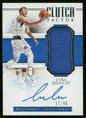 Luka Doncic #CF-LDC Basketball Cards 2018 Panini National Treasures Clutch Factor Signature Material Prices