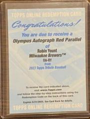 Robin Yount [Red] #OA-RY Baseball Cards 2023 Topps Tribute Olympus Autographs Prices
