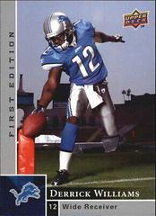 Derrick Williams #155 Football Cards 2009 Upper Deck First Edition Prices