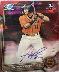Anthony Rodriguez [Red] #BSPA-ARZ Baseball Cards 2022 Bowman Chrome Sapphire Autographs Prices