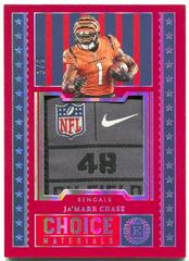 Ja'Marr Chase [Ruby] #CHM-3 Football Cards 2022 Panini Encased Choice Materials Prices